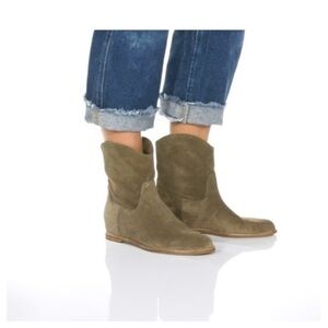 Vince Brown and Green Ankle Boots Suede Style